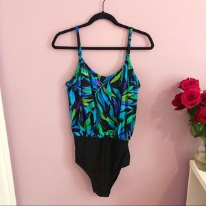 vintage “inches away” one piece swimsuit